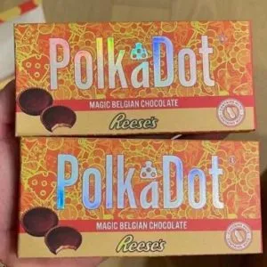 Polka dot Reese’s Belgian Milk Chocolate