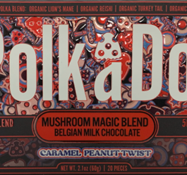 Caramel Peanut Twist PolkaDot Magic Mushroom Belgian Milk Chocolate